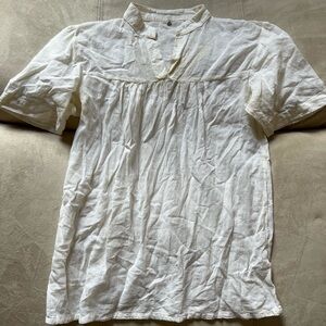 Vintage German Boho Cotton Muslin Blouse